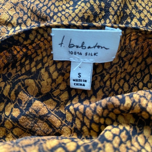 Babaton Brown Snake Print Blouse - Picture 7 of 7